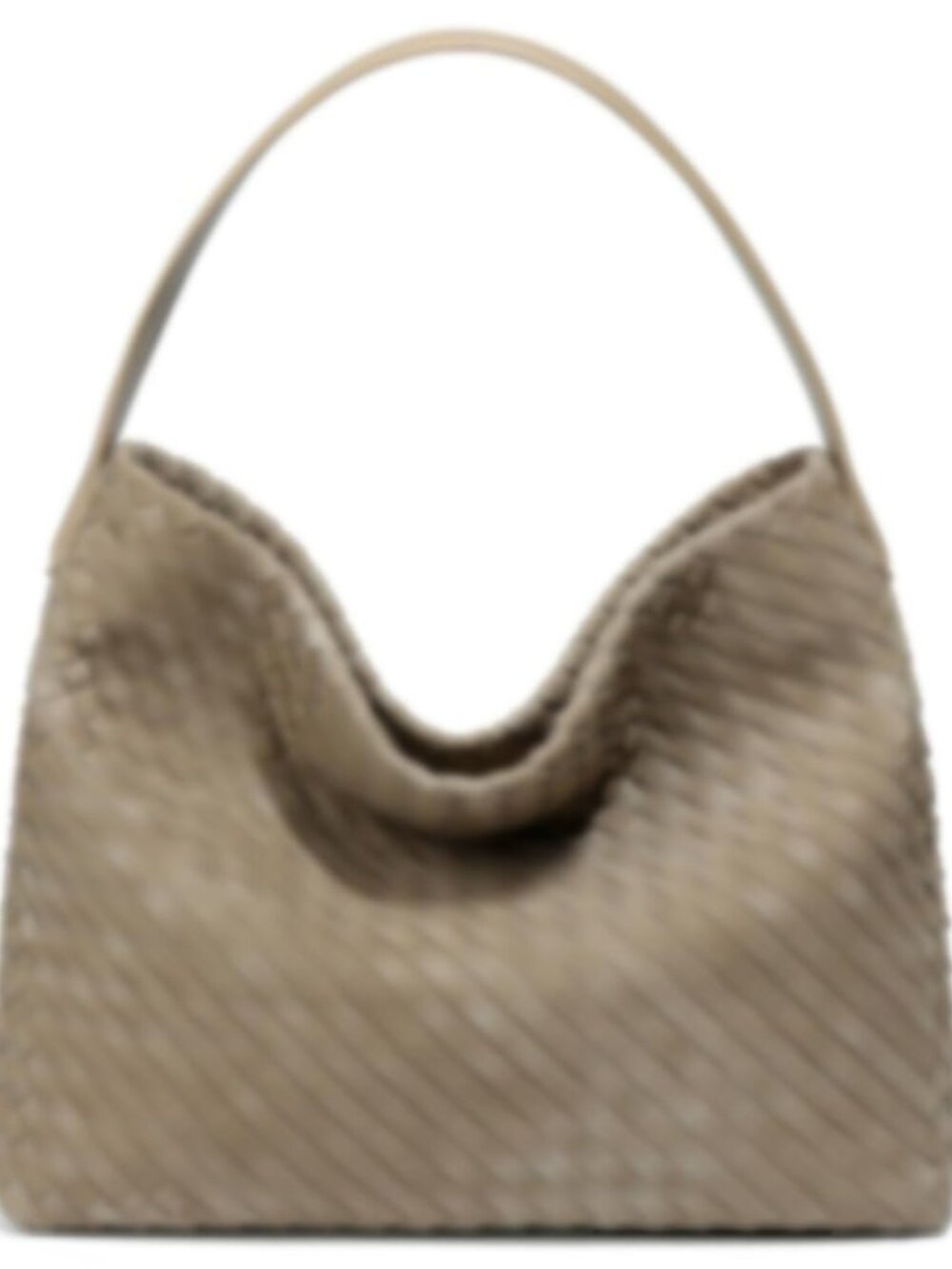 Slouchy Faux Suede Woven Hobo Bags Women Shoulder Satchel Bag Tote Handbag
